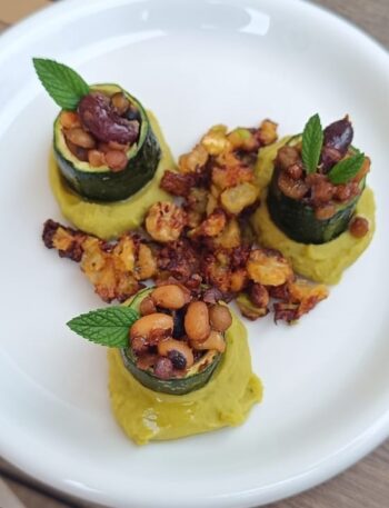 zucchine-e-legumi-risottati-ricetta